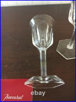 9 verres à vin rouge modèle Malmaison en cristal de Baccarat (prix à la pièce)