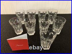 9 verres modèle Harcourt en cristal de Baccarat h 9 cm (prix à la pièce)