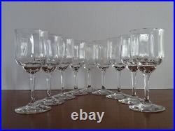9 verres vin rouge cristal de Baccarat modèle Capri signés 15 cm