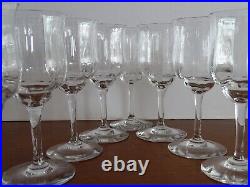 9 verres vin rouge cristal de Baccarat modèle Capri signés 15 cm