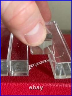 Ancien Porte Couteau Cristal BACCARAT Carré Rectangle