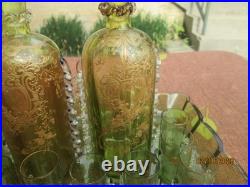 Ancien Service A Liqueur Emaille 13 Pieces Boheme, Baccarat