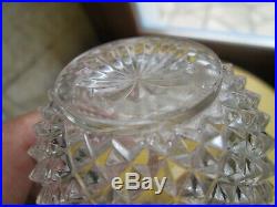 Ancien Service de nuit cristal de Baccarat carafe verre coupelle Diamant biseaux