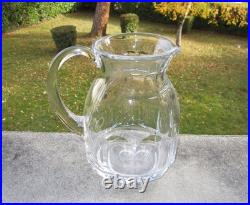 Ancien beau pichet ou broc à eau pot en cristal de Baccarat modèle Excelsior