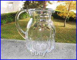 Ancien beau pichet ou broc à eau pot en cristal de Baccarat modèle Excelsior