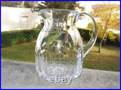Ancien beau pichet ou broc à eau pot en cristal de Baccarat modèle Excelsior