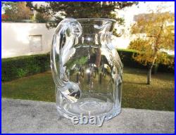 Ancien beau pichet ou broc à eau pot en cristal de Baccarat modèle Excelsior