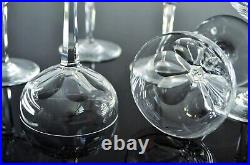 Ancienne 6 Coupes A Champagne Cotes Large Cristal Modele Genova Baccarat Signe