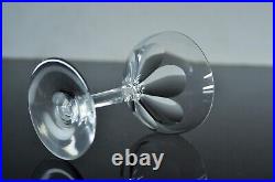 Ancienne 6 Coupes A Champagne Cotes Large Cristal Modele Genova Baccarat Signe