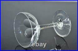 Ancienne 6 Coupes A Champagne Cotes Large Cristal Modele Genova Baccarat Signe