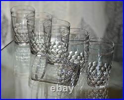 Ancienne 6 Gobelets Chopes Verres En Cristal Chauny Baccarat