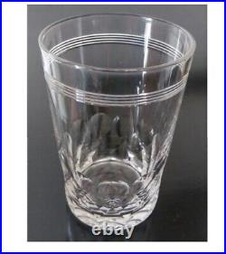 Ancienne 6 Gobelets Chopes Verres En Cristal Chauny Baccarat