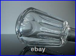 Ancienne Carafe Whisky Cristal Taille Cotes Plates Talleyrand Baccarat Signe