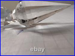 Ancienne Pampille flèche en cristal de baccarat H 15 cm + octogone de 2,2 cm n°6