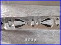 Ancienne Pampille flèche en cristal de baccarat H 15 cm + octogone de 2,2 cm n°6