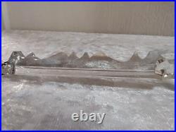 Ancienne Pampille flèche en cristal de baccarat H 15 cm + octogone de 2,2 cm n°6