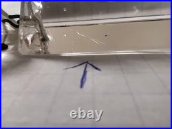 Ancienne Pampille flèche en cristal de baccarat H 15 cm + octogone de 2,2 cm n°6