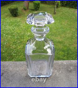 Ancienne belle carafe à whisky en cristal de Baccarat modèle Harcourt 22,5 cm
