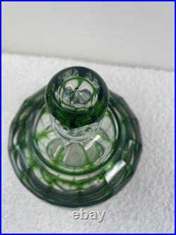Ancienne bonbonnière en cristal doublé de couleur Baccarat ou Saint Louis XIX