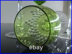 Anciennes Grand 6 Verres A Vin Cristal Couleur Modele Richelieu Baccarat Artdeco