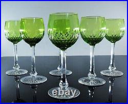 Anciennes Grand 6 Verres A Vin Cristal Couleur Modele Richelieu Baccarat Artdeco