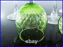 Anciennes Grand 6 Verres A Vin Cristal Couleur Modele Richelieu Baccarat Artdeco