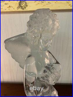 Ange pièce rare et unique en cristal de Baccarat h 45 cm