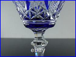 Art Deco 1 Verre A Vin Roeme Cristal Couleur Bleu Taille Theresienthal Baccarat