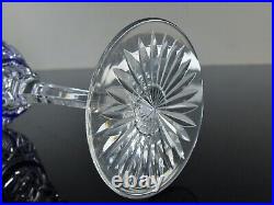 Art Deco 1 Verre A Vin Roeme Cristal Couleur Bleu Taille Theresienthal Baccarat