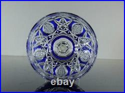 Art Deco 1 Verre A Vin Roeme Cristal Couleur Bleu Taille Theresienthal Baccarat