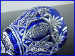Art Deco 1 Verre A Vin Roeme Cristal Couleur Bleu Taille Theresienthal Baccarat