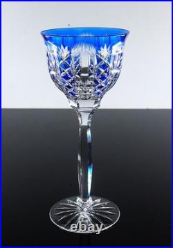 Art Deco 1 Verre Vin Roemer Cristal Couleur Bleu Taille Theresienthal Baccarat