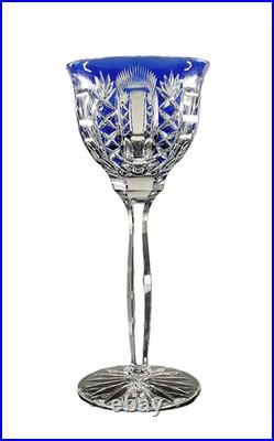 Art Deco 1 Verre Vin Roemer Cristal Couleur Bleu Taille Theresienthal Baccarat