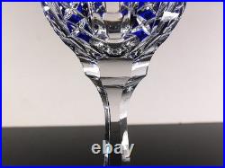 Art Deco 1 Verre Vin Roemer Cristal Couleur Bleu Taille Theresienthal Baccarat