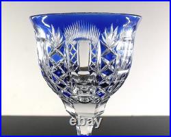 Art Deco 1 Verre Vin Roemer Cristal Couleur Bleu Taille Theresienthal Baccarat