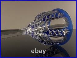 Art Deco 1 Verre Vin Roemer Cristal Couleur Bleu Taille Theresienthal Baccarat
