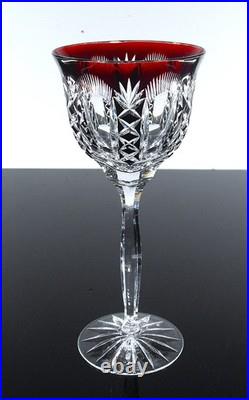 Art Deco 1 Verre Vin Roemer Cristal Couleur Bordo Taille Theresienthal Baccarat