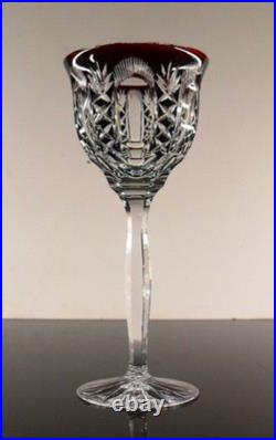 Art Deco 1 Verre Vin Roemer Cristal Couleur Bordo Taille Theresienthal Baccarat