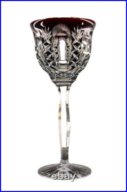Art Deco 1 Verre Vin Roemer Cristal Couleur Bordo Taille Theresienthal Baccarat
