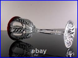 Art Deco 1 Verre Vin Roemer Cristal Couleur Bordo Taille Theresienthal Baccarat
