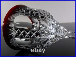 Art Deco 1 Verre Vin Roemer Cristal Couleur Bordo Taille Theresienthal Baccarat