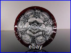 Art Deco 1 Verre Vin Roemer Cristal Couleur Bordo Taille Theresienthal Baccarat