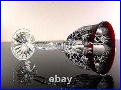 Art Deco 1 Verre Vin Roemer Cristal Couleur Bordo Taille Theresienthal Baccarat