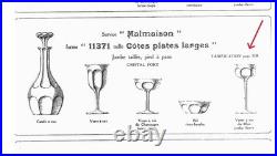 Art Deco 6 Verres Liqueur Cristal Double Couleurs Taille Malmaison Baccarat