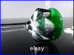 Art Deco 6 Verres Liqueur Cristal Double Couleurs Taille Malmaison Baccarat