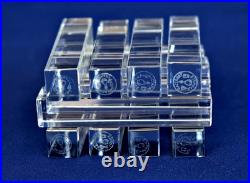 BACCARAT 12 Porte-couteaux en Cristal Taillé Signé