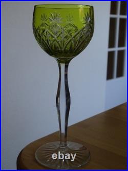BACCARAT 1 VERRE A VIN DU RHIN ROEMER CRISTAL COULEUR MOUSSE S. 1139 ht 19,5 cm