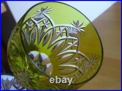 BACCARAT 1 VERRE A VIN DU RHIN ROEMER CRISTAL COULEUR MOUSSE S. 1139 ht 19,5 cm