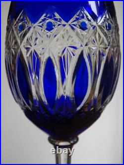 BACCARAT 1 VERRE VIN DU RHIN ROEMER CRISTAL DOUBLER COLORER fantaisie 17,5 BLEU BACCARAT 1 VERRE VIN DU RHIN ROEMER CRISTAL DOUBLER COLORER fantaisie 17,5 BLEU