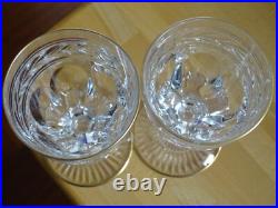 BACCARAT 2 ANCIENS VERRES A VIN BLANC CRISTAL MODELE JONZAC GOLD ht 12,8 cm